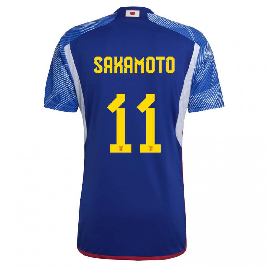 Homem Camisola Japonesa Isa Sakamoto #11 Azul Real Principal 22-24 Camisa Brasil