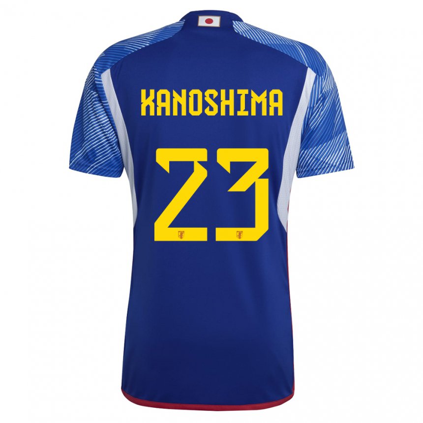 Homem Camisola Japonesa Yu Kanoshima #23 Azul Real Principal 22-24 Camisa Brasil