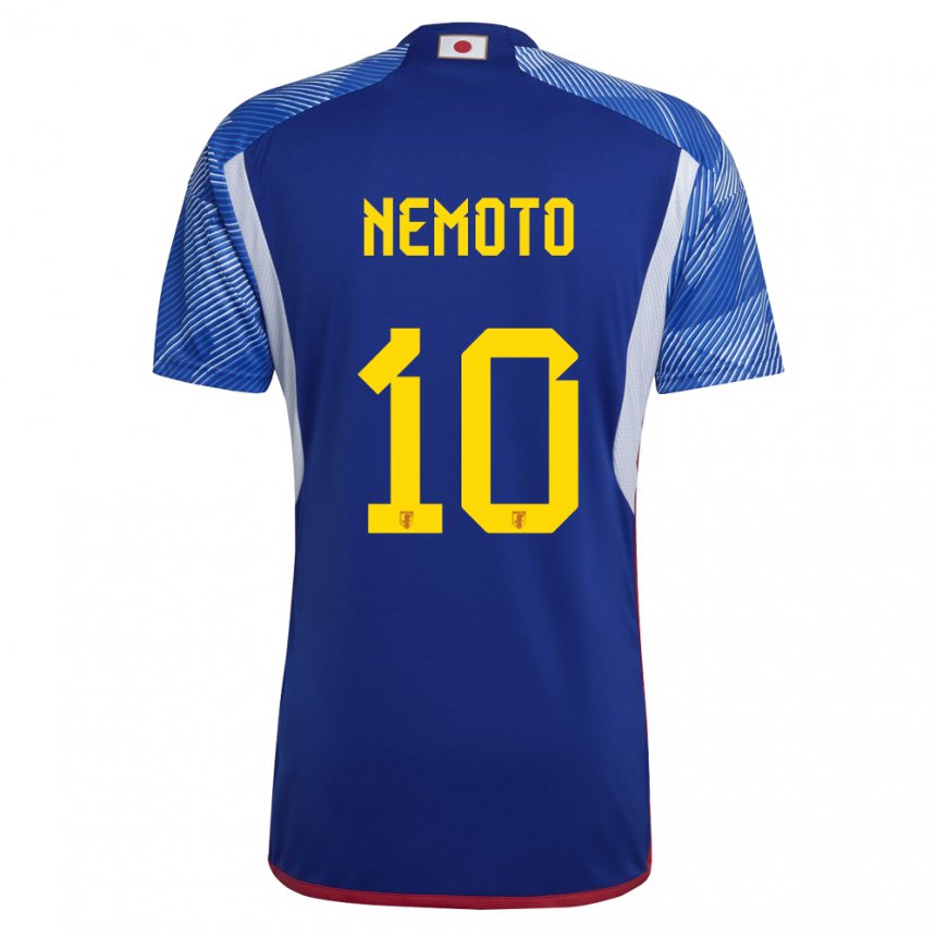 Homem Camisola Japonesa Kotaro Nemoto #10 Azul Real Principal 22-24 Camisa Brasil