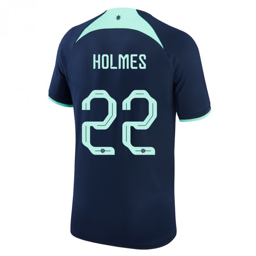 Homem Camisola Australiana Jordan Holmes #22 Azul Escuro Alternativa 22-24 Camisa Brasil