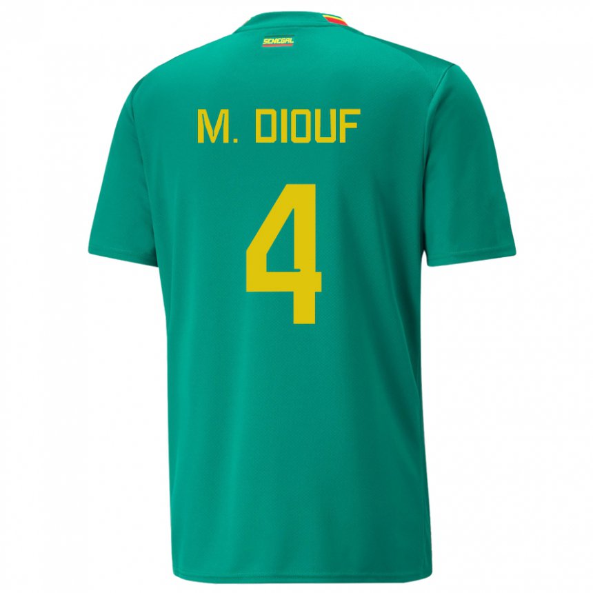 Homem Camisola Senegalesa Mame Diarra Diouf #4 Verde Alternativa 22-24 Camisa Brasil