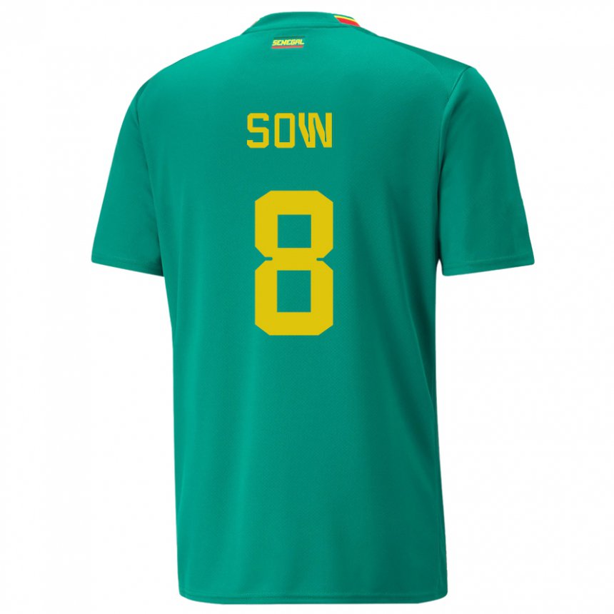 Homem Camisola Senegalesa Mbayang Sow #8 Verde Alternativa 22-24 Camisa Brasil