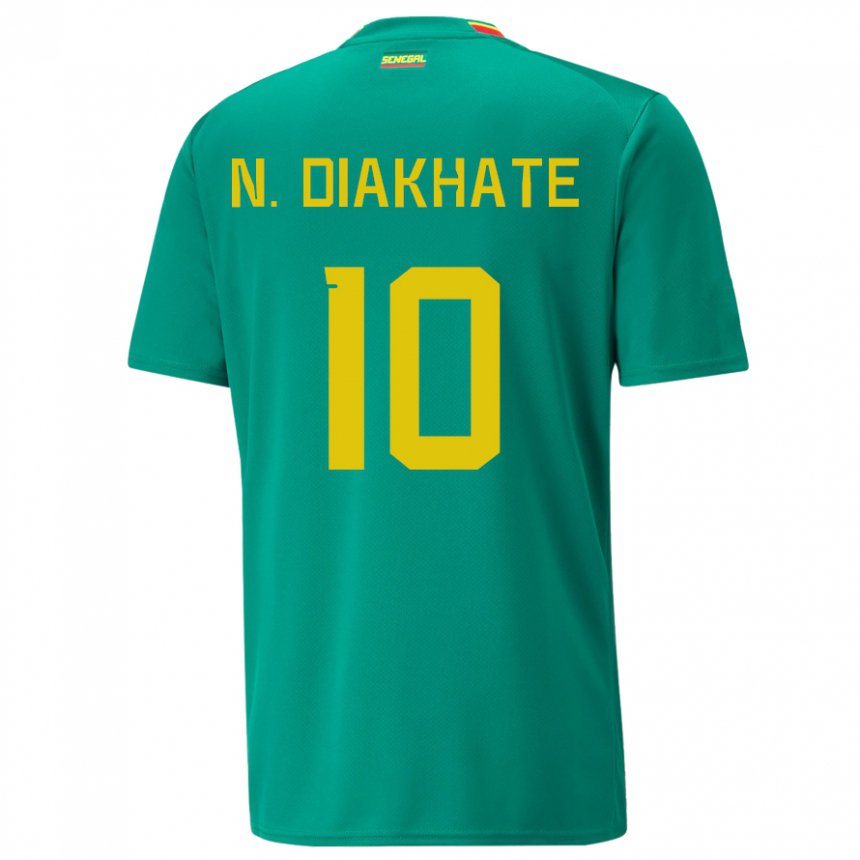 Homem Camisola Senegalesa Ndeye Awa Diakhate #10 Verde Alternativa 22-24 Camisa Brasil