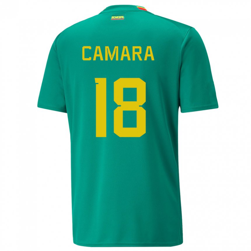 Homem Camisola Senegalesa Meta Camara #18 Verde Alternativa 22-24 Camisa Brasil