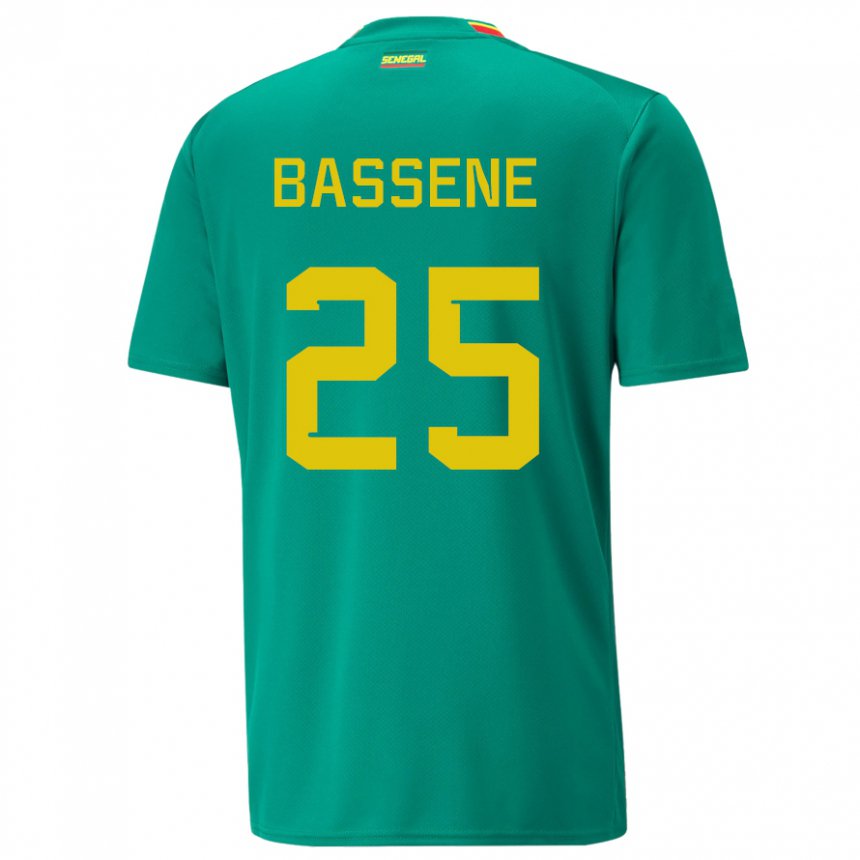 Homem Camisola Senegalesa Pascaline Bassene #25 Verde Alternativa 22-24 Camisa Brasil