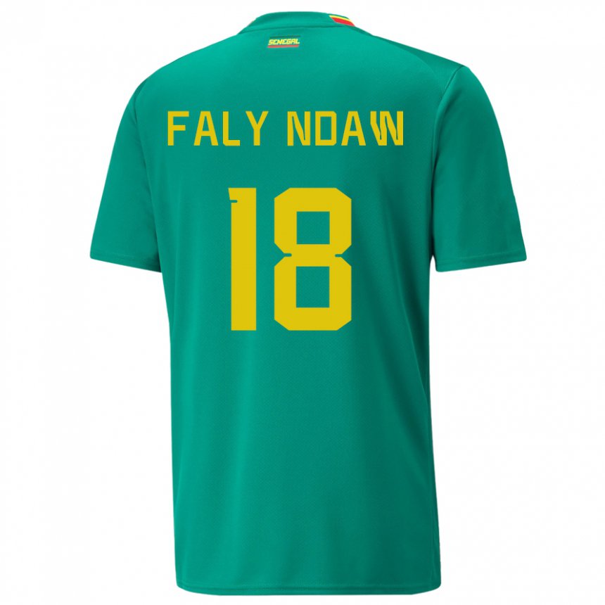 Homem Camisola Senegalesa Faly Ndaw #18 Verde Alternativa 22-24 Camisa Brasil