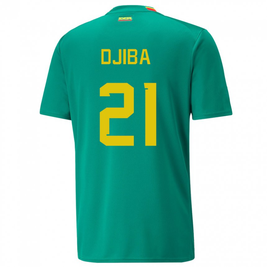 Homem Camisola Senegalesa Francois Djiba #21 Verde Alternativa 22-24 Camisa Brasil