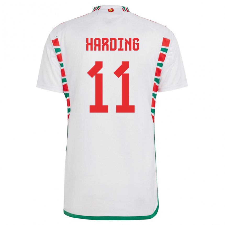 Homem Camisola Galesa Natasha Harding #11 Branco Alternativa 22-24 Camisa Brasil