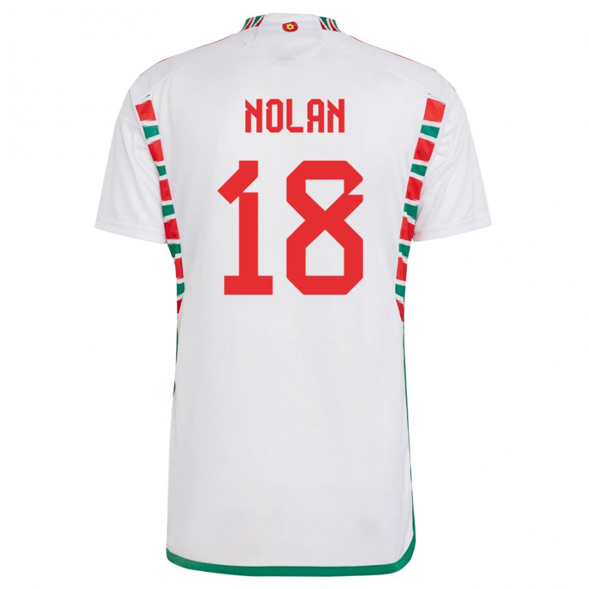 Homem Camisola Galesa Kylie Nolan #18 Branco Alternativa 22-24 Camisa Brasil