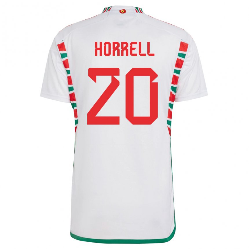 Homem Camisola Galesa Grace Horrell #20 Branco Alternativa 22-24 Camisa Brasil