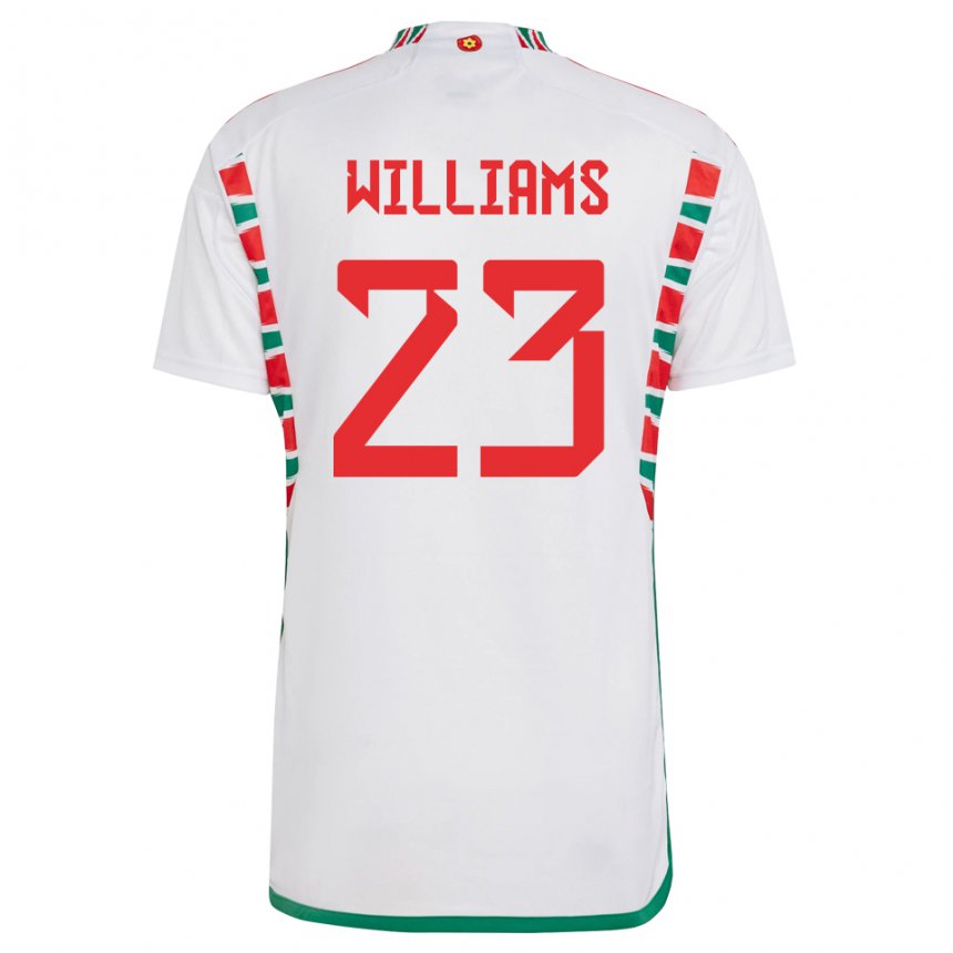 Homem Camisola Galesa Chloe Williams #23 Branco Alternativa 22-24 Camisa Brasil