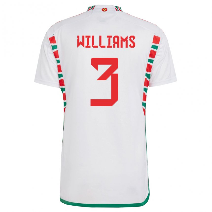 Homem Camisola Galesa Zac Williams #3 Branco Alternativa 22-24 Camisa Brasil