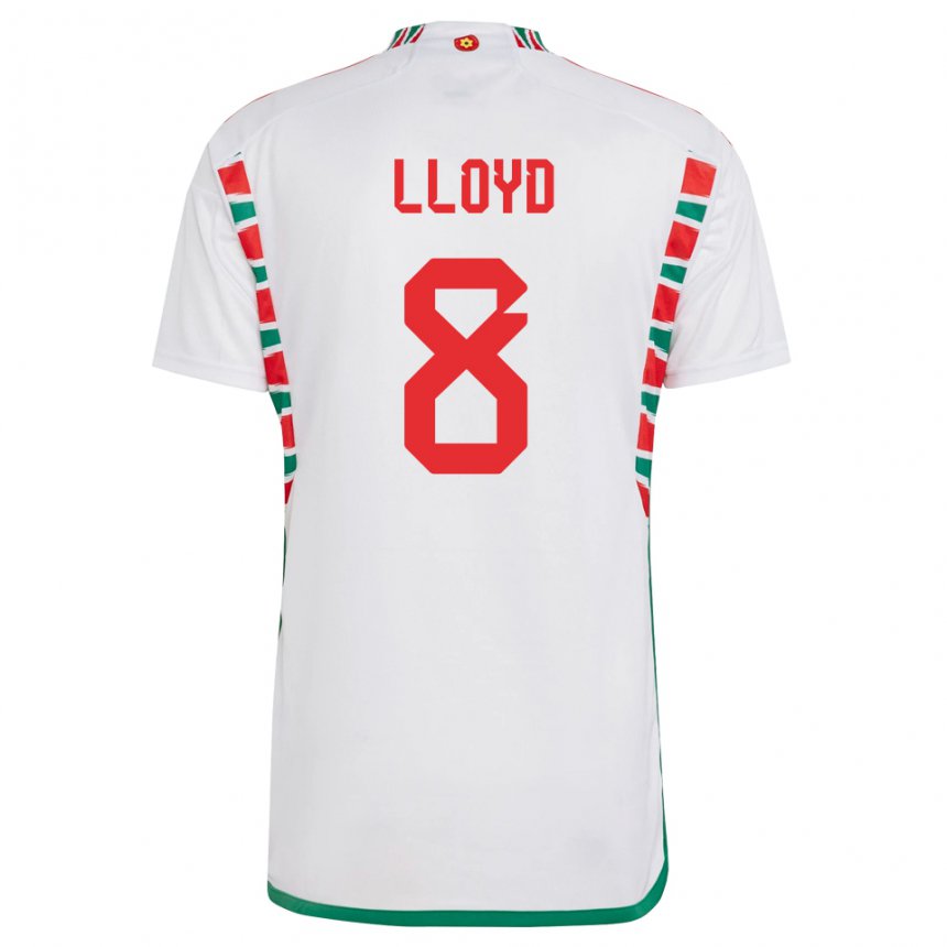 Homem Camisola Galesa Ben Lloyd #8 Branco Alternativa 22-24 Camisa Brasil