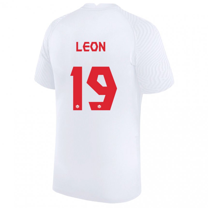 Homem Camisola Canadense Adriana Leon #19 Branco Alternativa 22-24 Camisa Brasil