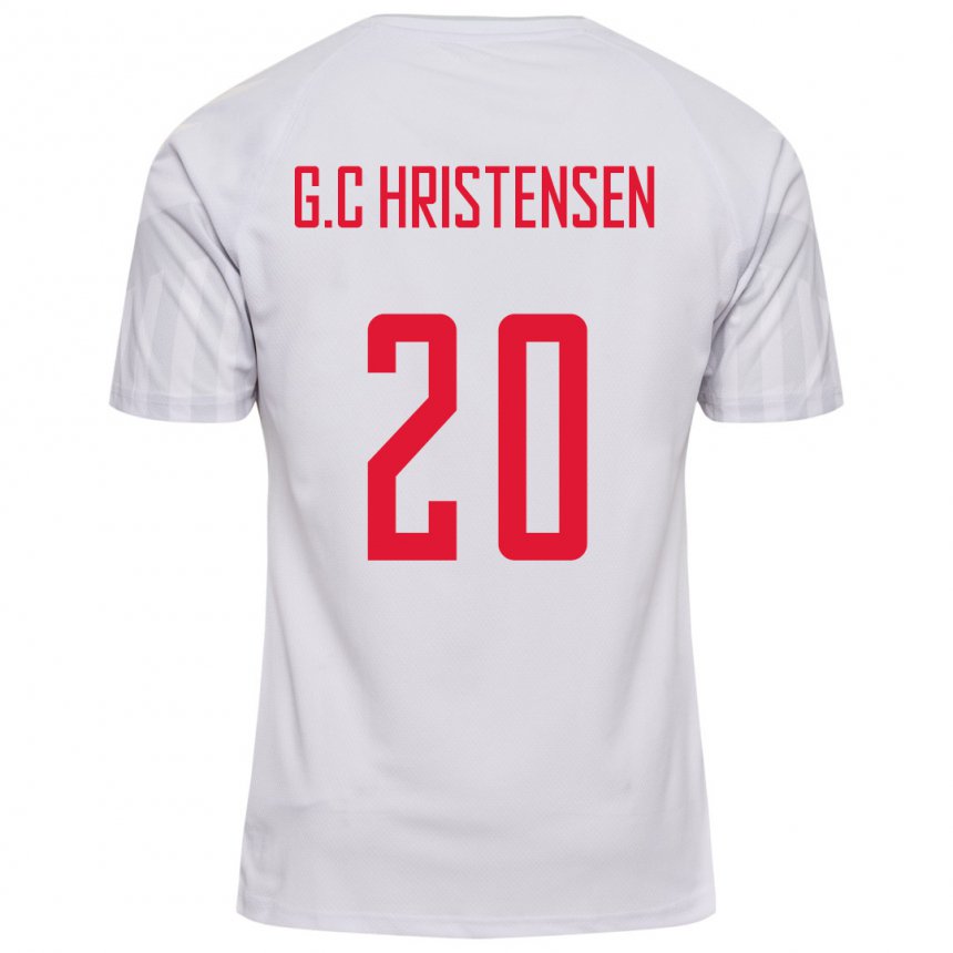 Homem Camisola Dinamarquesa Gustav Christensen #20 Branco Alternativa 22-24 Camisa Brasil