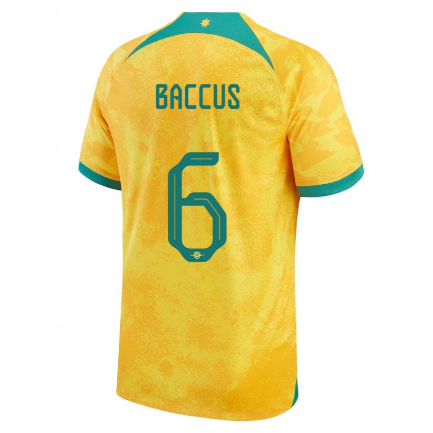 Mulher Camisola Australiana Keanu Baccus #6 Dourado Principal 22-24 Camisa Brasil