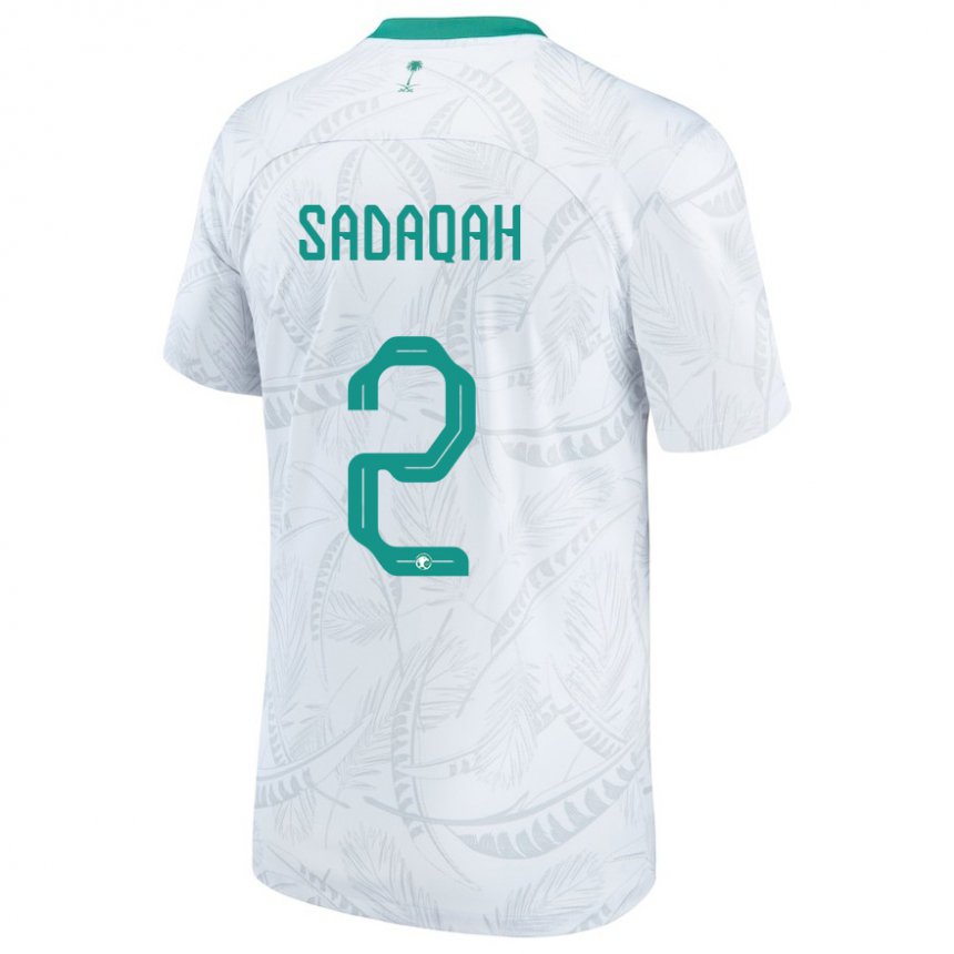Mulher Camisola Saudita Bayan Sadaqah #2 Branco Principal 22-24 Camisa Brasil