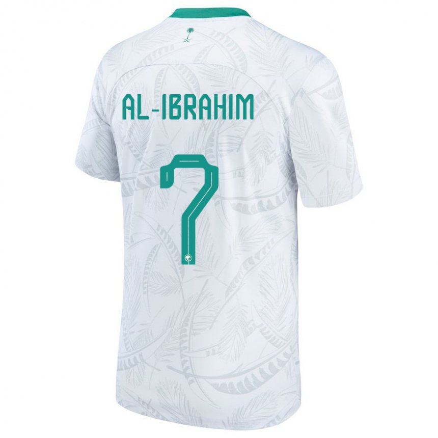 Mulher Camisola Saudita Noura Al Ibrahim #7 Branco Principal 22-24 Camisa Brasil