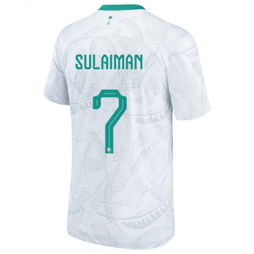 Mulher Camisola Saudita Mohammed Sulaiman #7 Branco Principal 22-24 Camisa Brasil