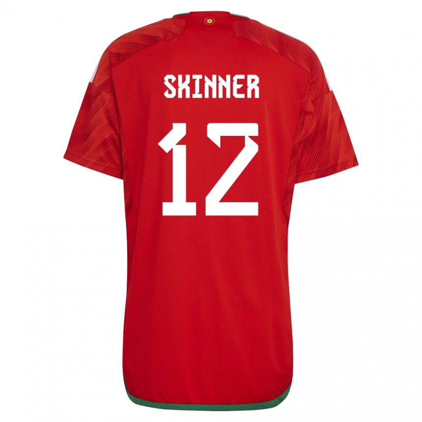 Mulher Camisola Galesa Claire Skinner #12 Vermelho Principal 22-24 Camisa Brasil
