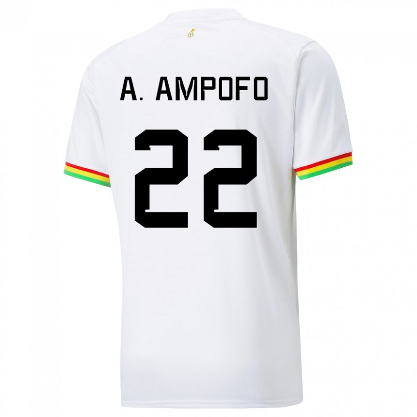 Mulher Camisola Ganesa Eugene Amankwah Ampofo #22 Branco Principal 22-24 Camisa Brasil