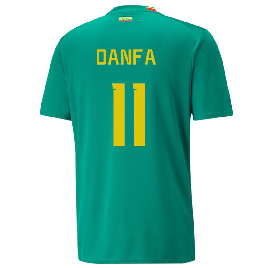 Mulher Camisola Senegalesa Mamadou Danfa #11 Verde Alternativa 22-24 Camisa Brasil
