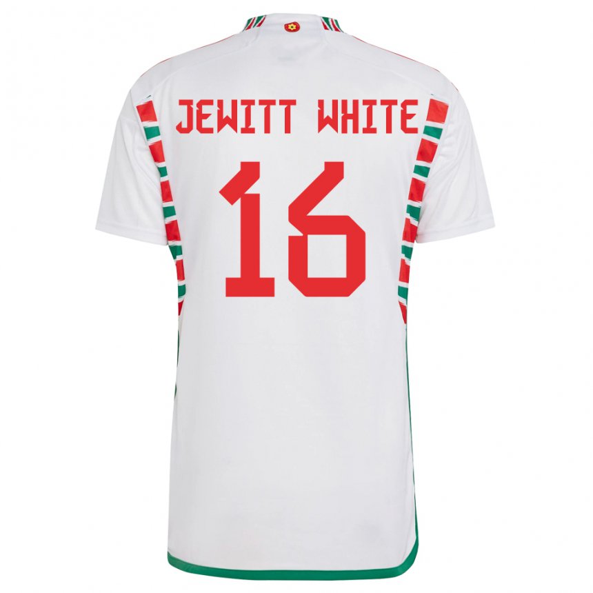 Mulher Camisola Galesa Harry Jewitt White #16 Branco Alternativa 22-24 Camisa Brasil