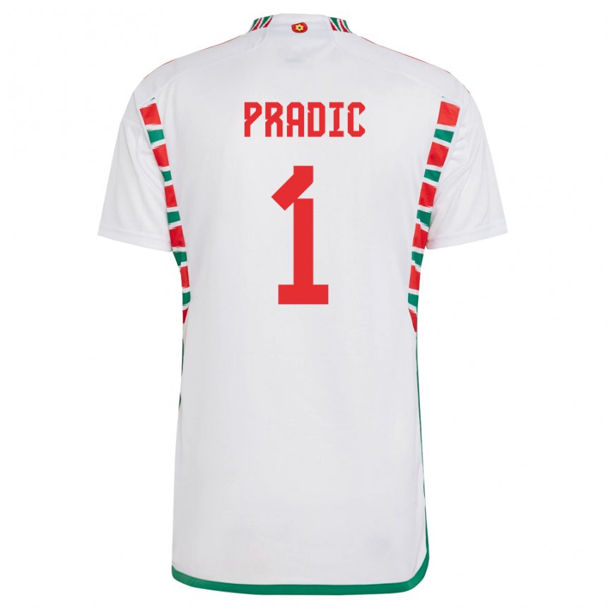 Mulher Camisola Galesa James Pradic #1 Branco Alternativa 22-24 Camisa Brasil