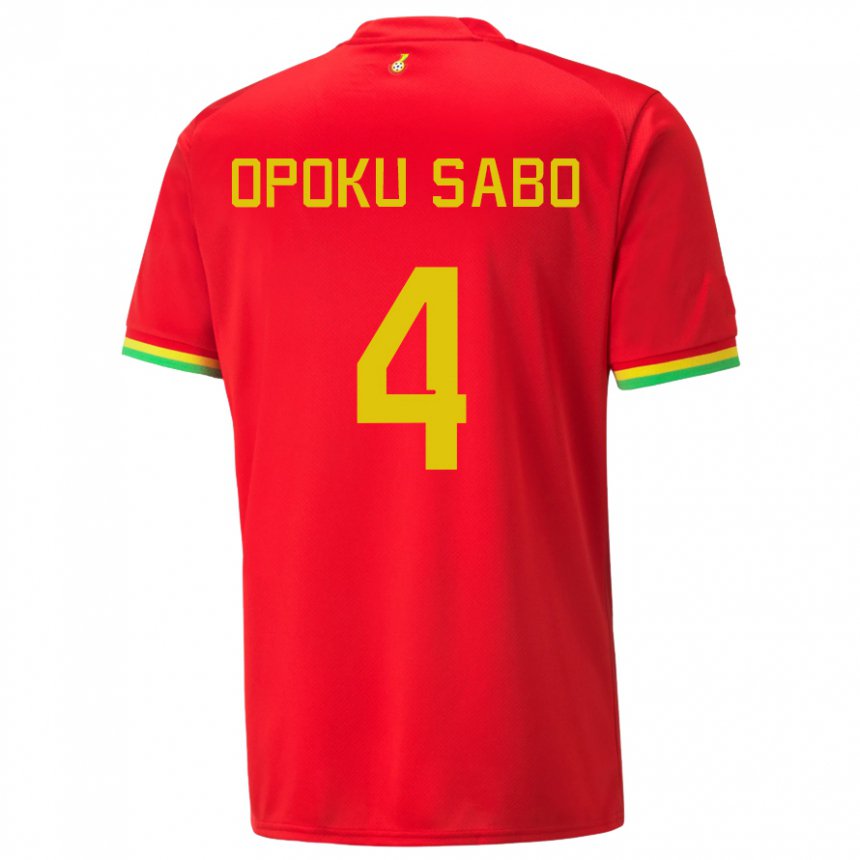 Mulher Camisola Ganesa Alex Opoku Sabo #4 Vermelho Alternativa 22-24 Camisa Brasil