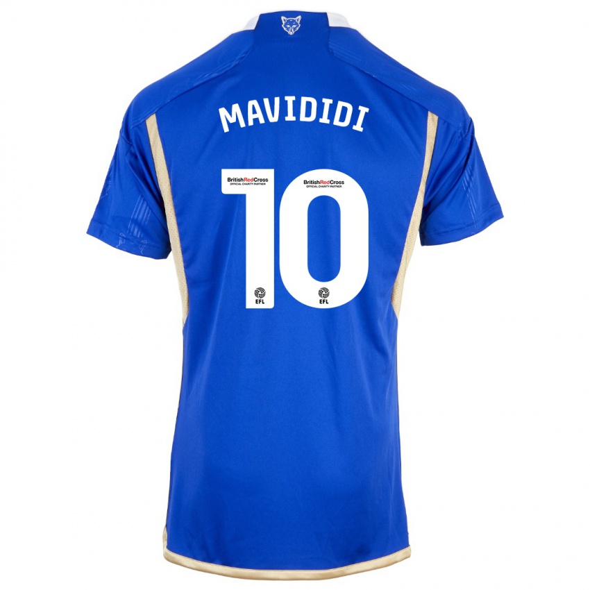 Criança Camisola Stephy Mavididi #10 Azul Principal 2023/24 Camisa Brasil