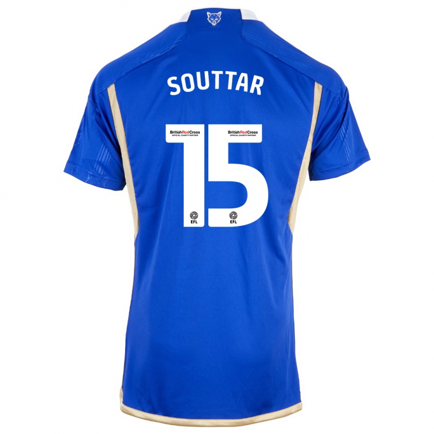 Criança Camisola Harry Souttar #15 Azul Principal 2023/24 Camisa Brasil