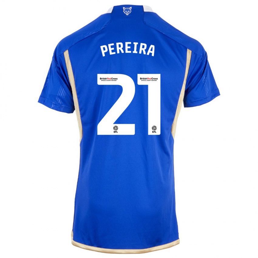 Criança Camisola Ricardo Pereira #21 Azul Principal 2023/24 Camisa Brasil