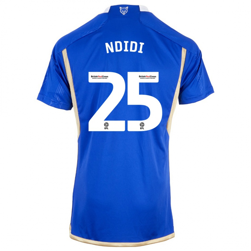 Criança Camisola Wilfred Ndidi #25 Azul Principal 2023/24 Camisa Brasil