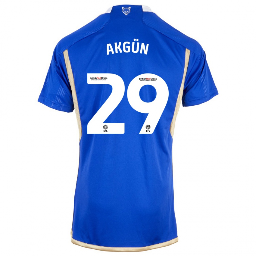 Criança Camisola Yunus Akgün #29 Azul Principal 2023/24 Camisa Brasil