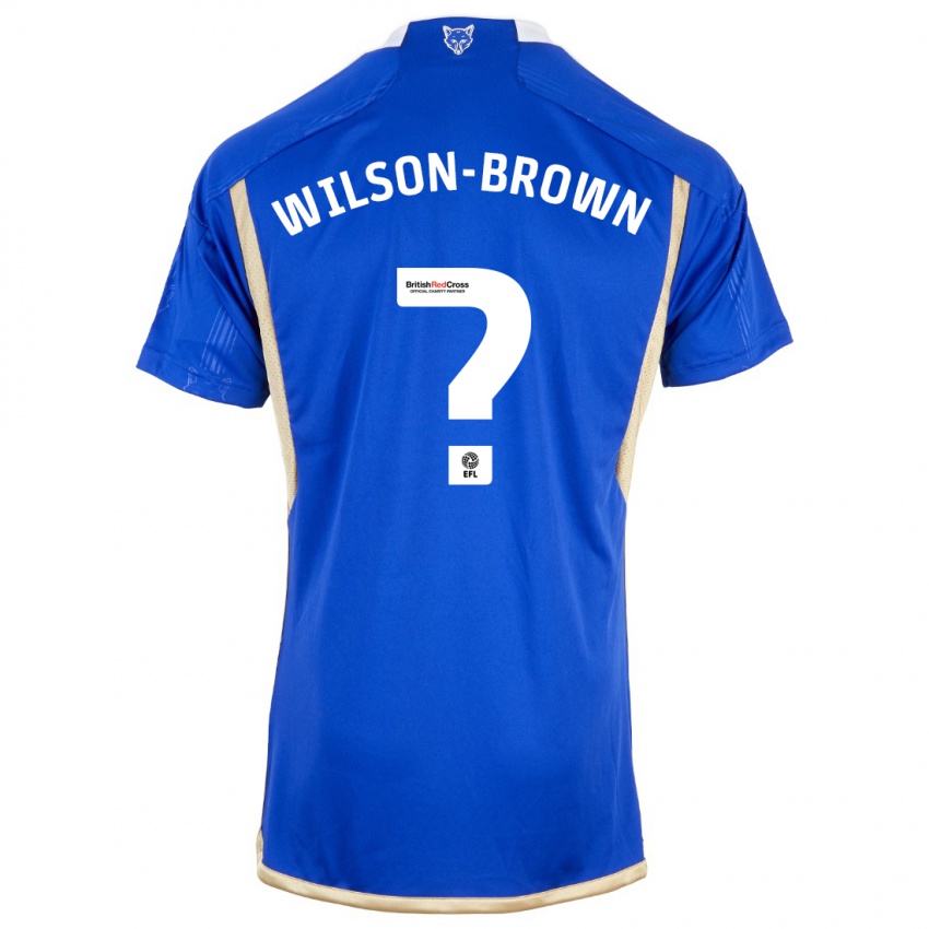 Criança Camisola Thomas Wilson-Brown #0 Azul Principal 2023/24 Camisa Brasil