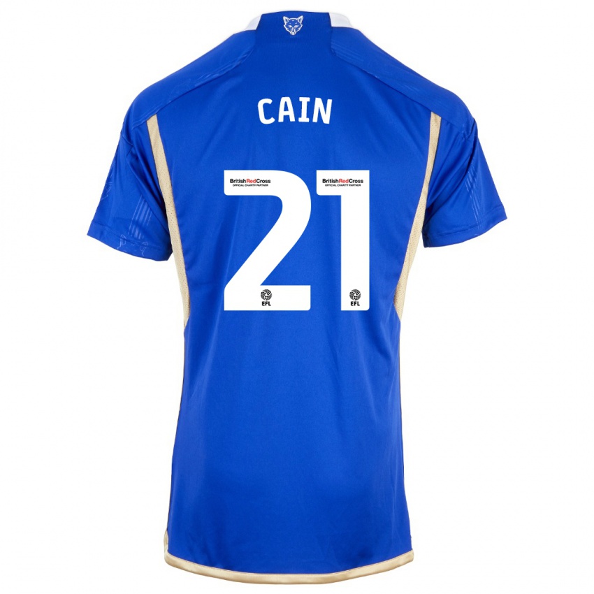 Criança Camisola Hannah Cain #21 Azul Principal 2023/24 Camisa Brasil