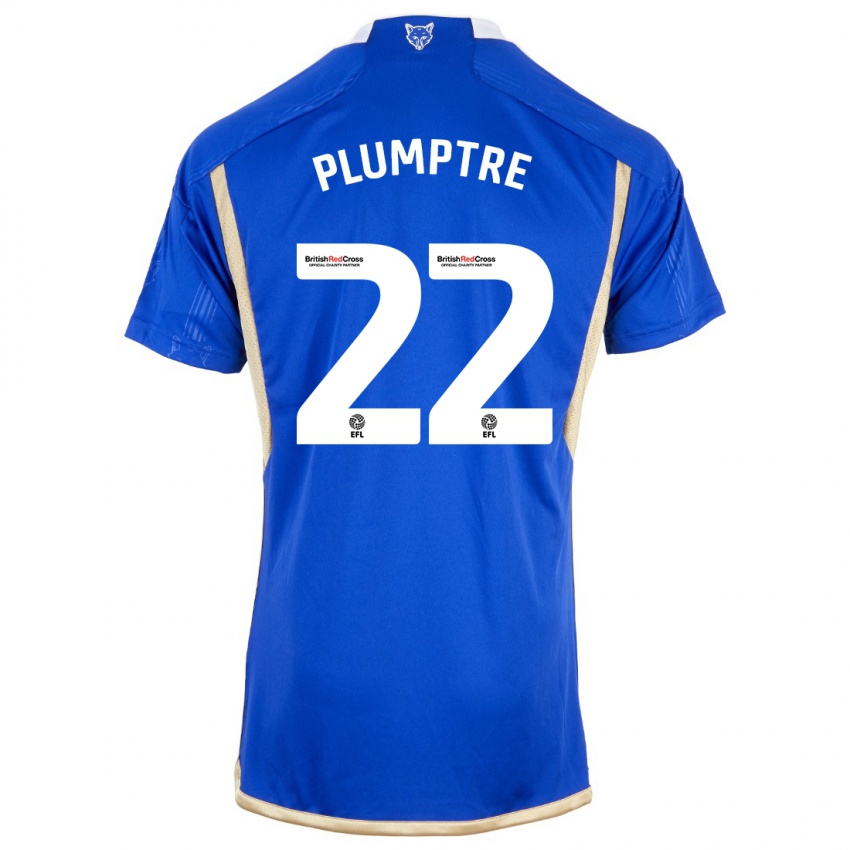 Criança Camisola Ashleigh Plumptre #22 Azul Principal 2023/24 Camisa Brasil