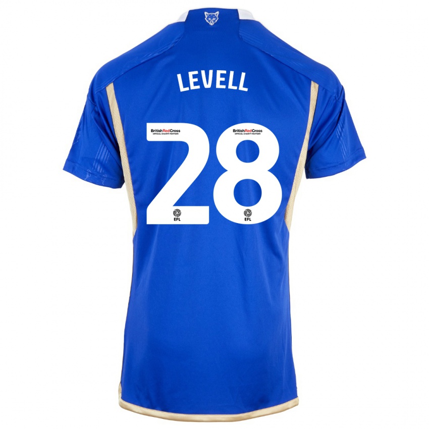 Criança Camisola Kirstie Levell #28 Azul Principal 2023/24 Camisa Brasil