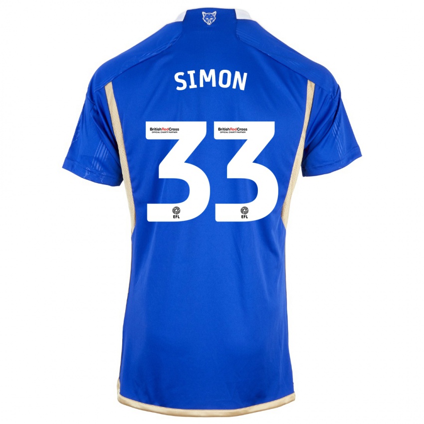 Criança Camisola Erin Simon #33 Azul Principal 2023/24 Camisa Brasil