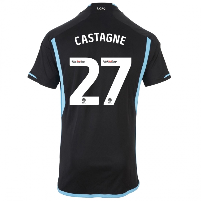 Criança Camisola Timothy Castagne #27 Preto Alternativa 2023/24 Camisa Brasil