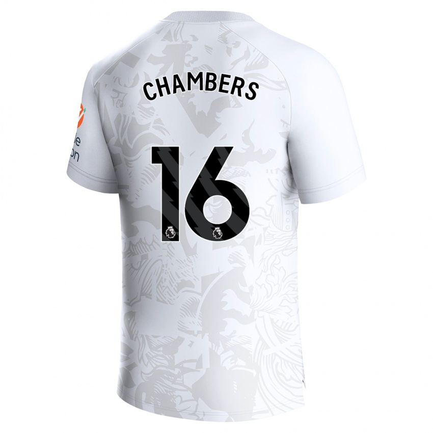 Criança Camisola Calum Chambers #16 Branco Alternativa 2023/24 Camisa Brasil