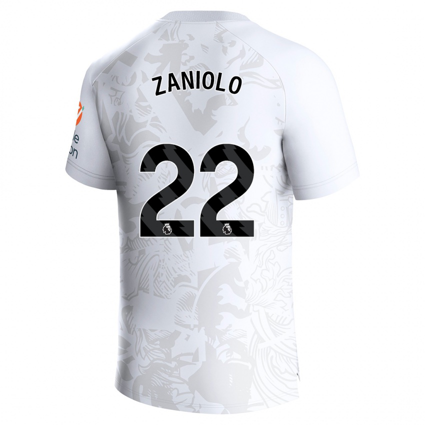 Criança Camisola Nicolo Zaniolo #22 Branco Alternativa 2023/24 Camisa Brasil