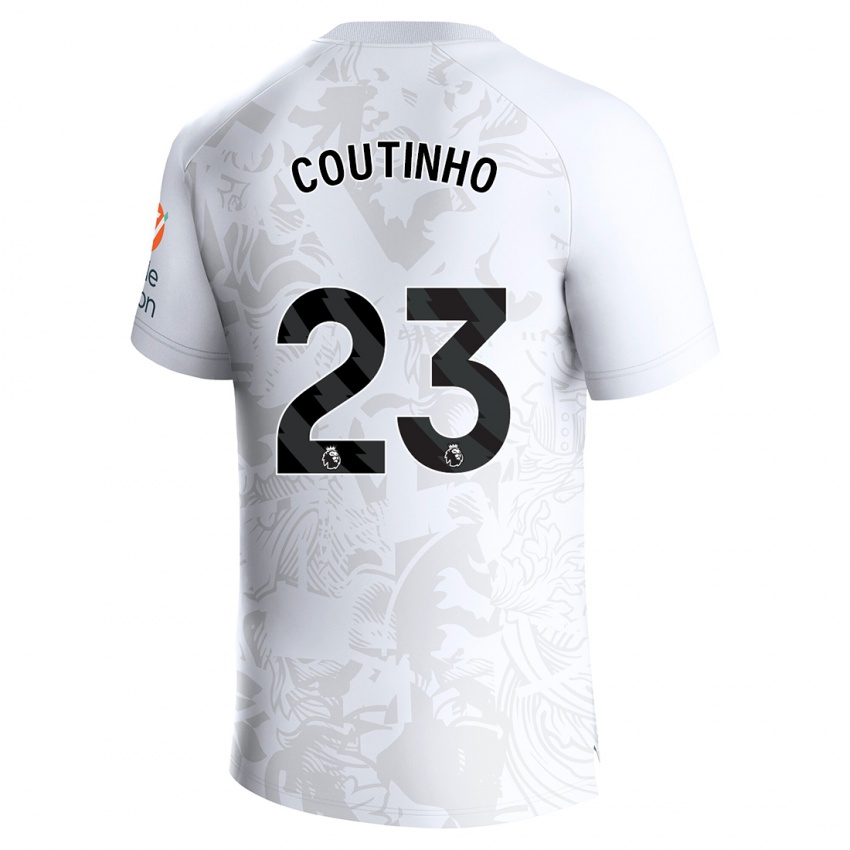 Criança Camisola Philippe Coutinho #23 Branco Alternativa 2023/24 Camisa Brasil