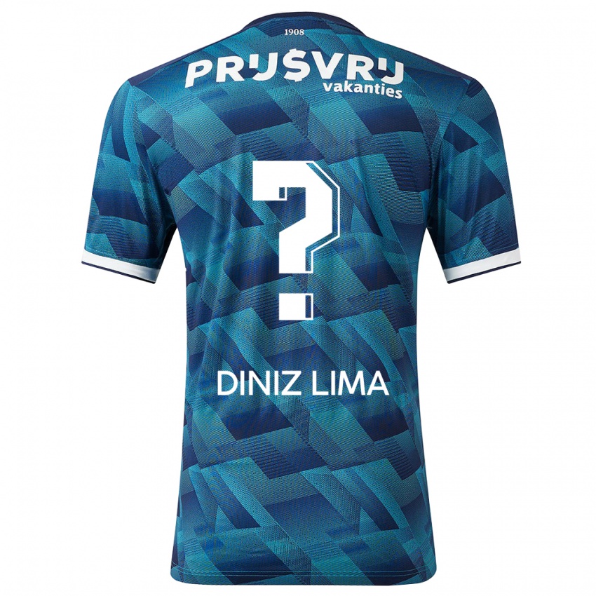 Criança Camisola Lucas Diniz Lima #0 Azul Alternativa 2023/24 Camisa Brasil