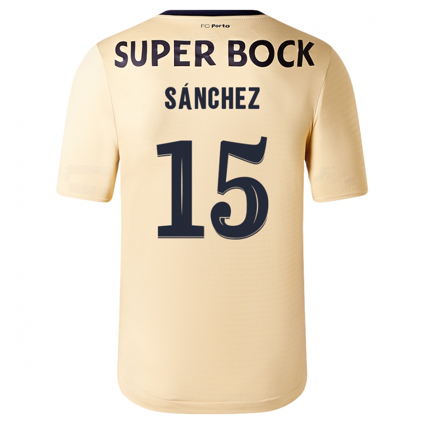 Criança Camisola Jorge Sanchez #15 Bege-Dourado Alternativa 2023/24 Camisa Brasil