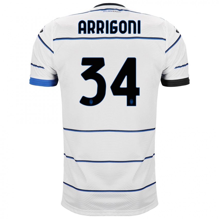 Criança Camisola Mattia Arrigoni #34 Branco Alternativa 2023/24 Camisa Brasil