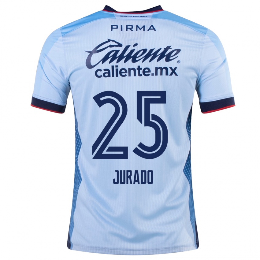 Criança Camisola Sebastian Jurado #25 Céu Azul Alternativa 2023/24 Camisa Brasil