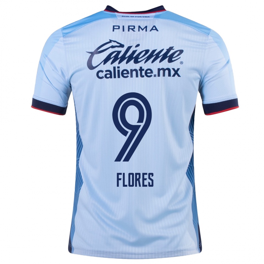 Criança Camisola Daniela Flores #9 Céu Azul Alternativa 2023/24 Camisa Brasil