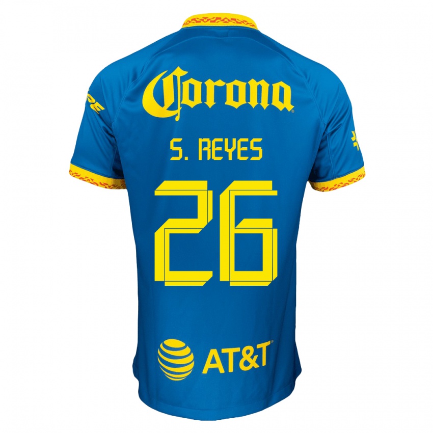 Criança Camisola Salvador Reyes #26 Azul Alternativa 2023/24 Camisa Brasil