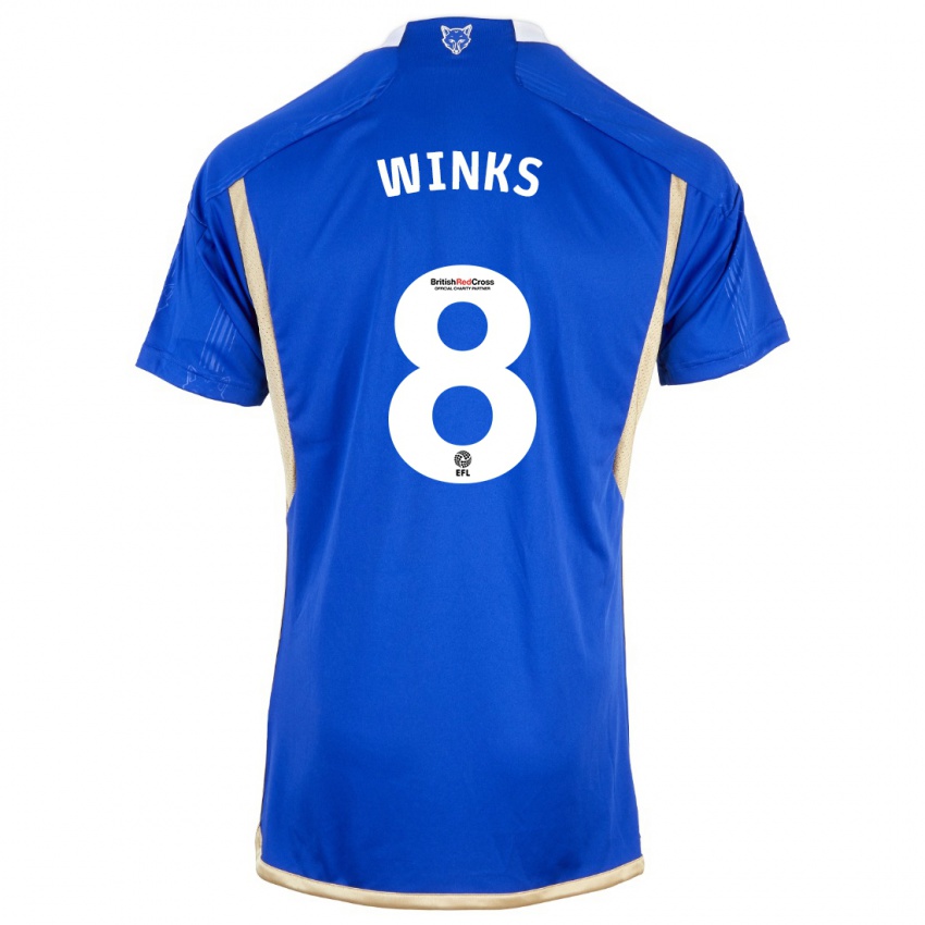 Homem Camisola Harry Winks #8 Azul Real Principal 2023/24 Camisa Brasil